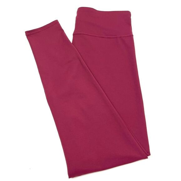 THREADS 4 THOUGHT | "T4T" Womens Athletic Leggings Crop Mid Rise Medium Burgundy - Picture 6 of 9